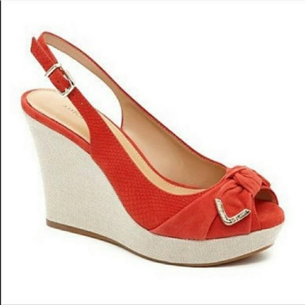 Antonio Melani Reena Red Wedge Heels